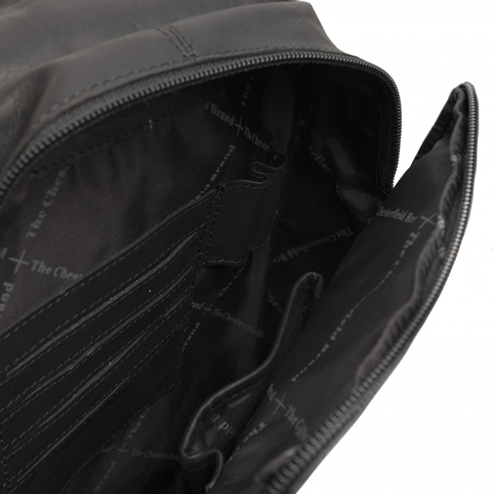 Geanta crossbody din piele naturala, The Chesterfield Brand, Rotterdam, Negru [2]