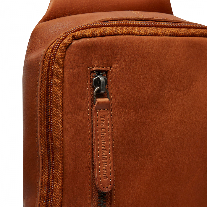 Geanta crossbody din piele naturala, The Chesterfield Brand, Rotterdam,  Maro coniac [3]