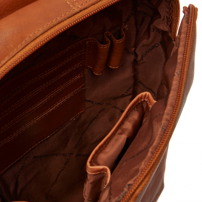 Geanta crossbody din piele naturala, The Chesterfield Brand, Rotterdam,  Maro coniac [2]