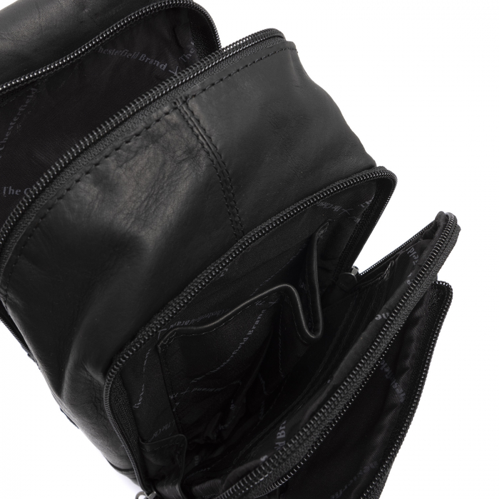 Geanta crossbody, The Chesterfield Brand, din piele naturala, Riga, Negru [3]