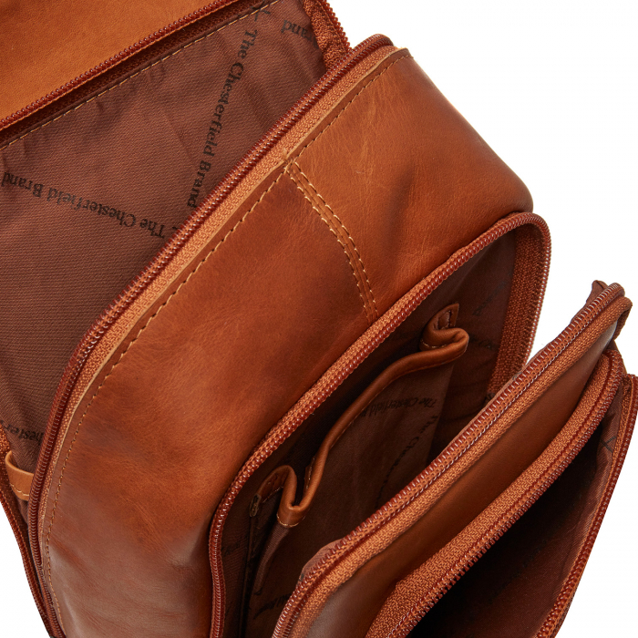 Geanta crossbody, The Chesterfield Brand, din piele naturala, Riga, Maro coniac [5]