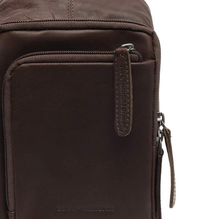 Geanta crossbody, The Chesterfield Brand, din piele naturala, Riga, Maro inchis [2]
