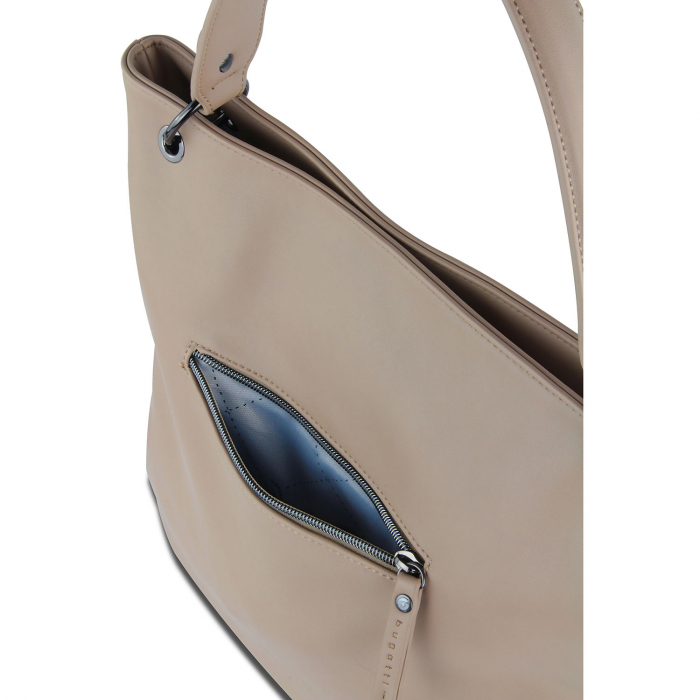 Geanta dama, bugatti, piele ecologica, seria Almata Hobo 496659, Nisipiu [10]