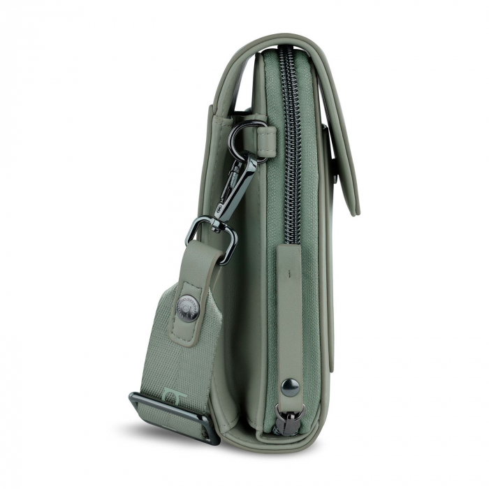 Geanta dama crossbody, bugatti, cu compartiment pentru telefon, seria Almata 496653, Verde menta [4]