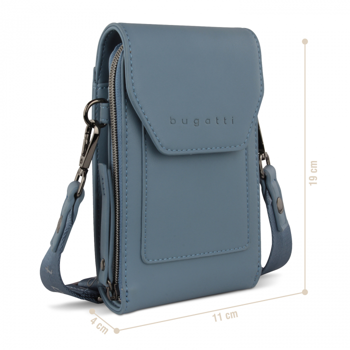 Geanta dama crossbody, bugatti, cu compartiment pentru telefon, seria Almata 496653, Albastru [9]