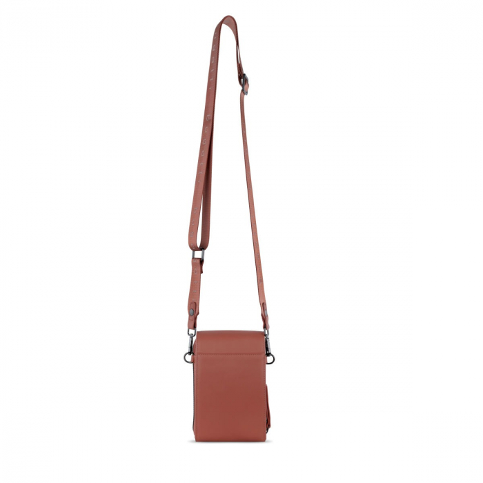 Geanta dama crossbody, bugatti, cu compartiment pentru telefon, seria Almata 496653, Rosu caramiziu [5]