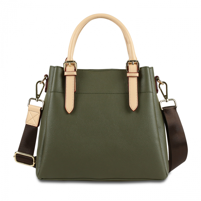 Geanta dama din material sintetic, bugatti, Ella Top Handle M, Verde olive [6]