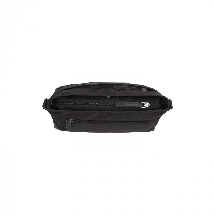 Geanta dama din nylon si piele naturala, The Chesterfield Brand, Nevon, Negru [2]