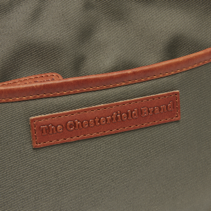 Geanta dama din nylon si piele naturala, The Chesterfield Brand, Nevon, Verde inchis [2]