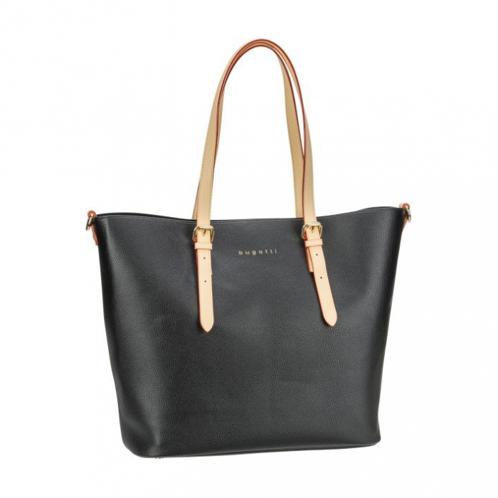 Geanta dama din piele ecologica, bugatti, Ella Shopper L, Negru [2]