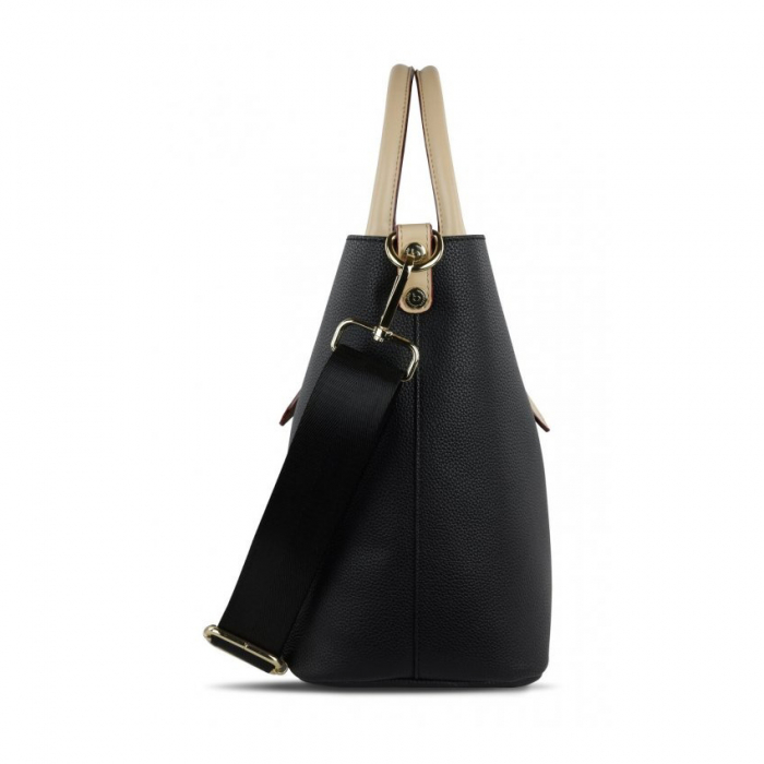 Geanta dama din piele ecologica, bugatti, Ella Shopper M, Negru [4]