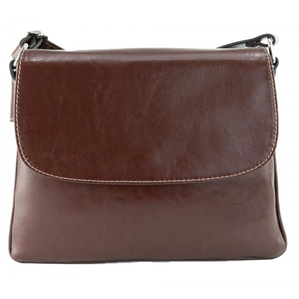 Geanta dama din piele naturala, model 252 crossbody, Maro coniac [3]