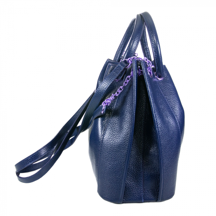 Geanta dama din piele naturala, Eminsa, model 40245, Bleumarin [3]