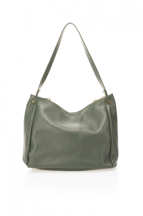 Geanta dama din piele naturala, Massimo Castelli, model 1044, Verde inchis [3]