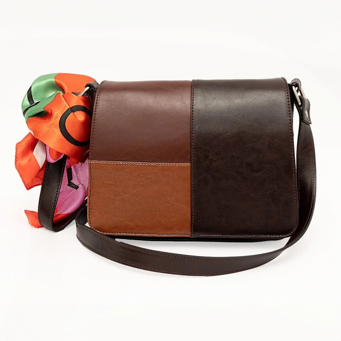 Geanta dama din piele naturala, model 127, de umar si crossbody, Maro [1]