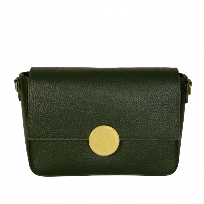 Geanta dama din piele naturala, model 20, Verde inchis [2]