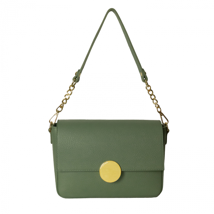 Geanta dama din piele naturala, model 20, Verde fistic [5]