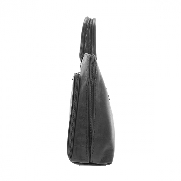Geanta dama din piele naturala, model 248, Negru croco [4]