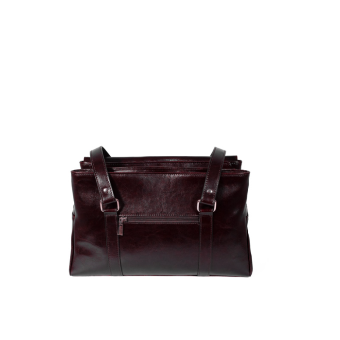 Geanta dama din piele naturala, model 29, Maro roscat [3]