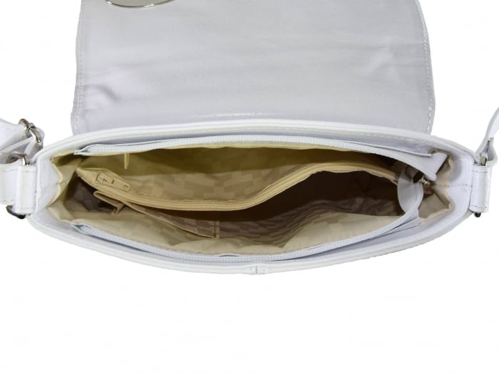 Geanta dama din piele naturala, model 75, Alb [4]