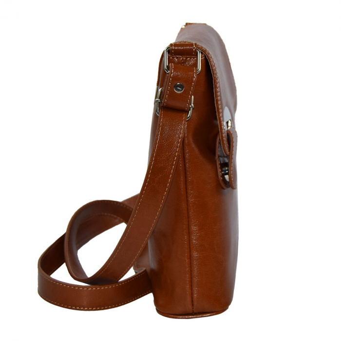 Geanta dama din piele naturala, model 75, Maro tabac [5]
