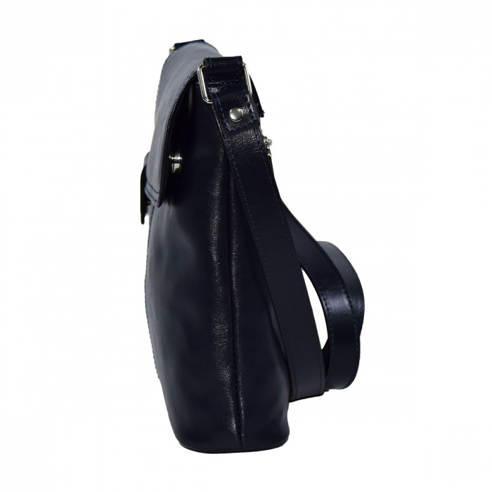 Geanta dama din piele naturala, model 75, Bleumarin [4]