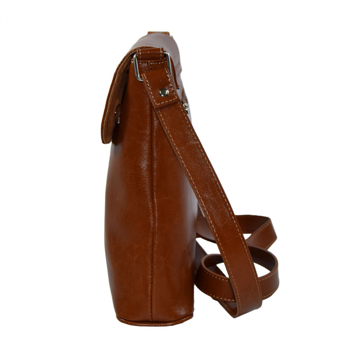 Geanta dama din piele naturala, model 75, Maro tabac [4]