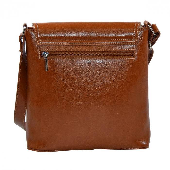 Geanta dama din piele naturala, model 75, Maro tabac [3]