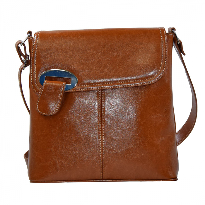 Geanta dama din piele naturala, model 75, Maro tabac [2]