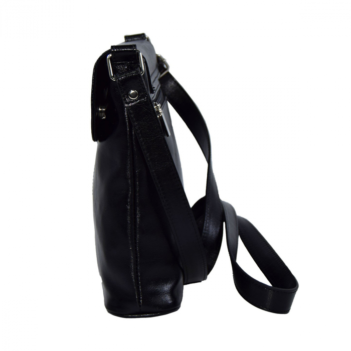 Geanta dama din piele naturala, model 75, Negru [4]