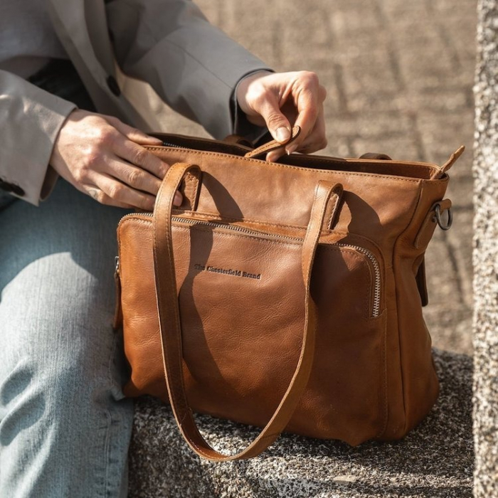 Geanta dama din piele naturala, The Chesterfield Brand, Alicante, Maro coniac [2]