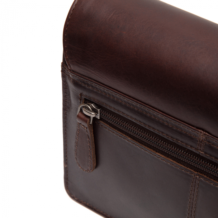 Borseta de mana si umar, barbati, The Chesterfield Brand, piele naturala, Lucca, Maro inchis [5]