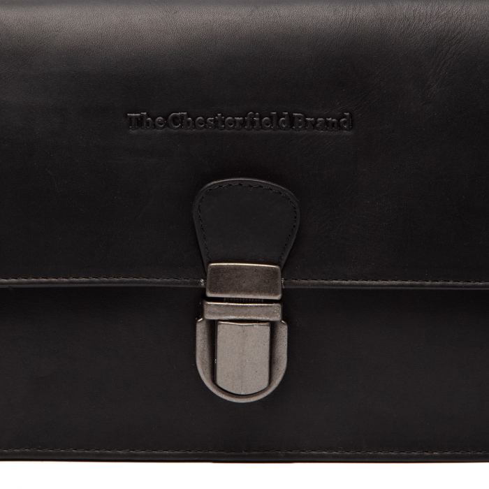 Borseta de mana si umar, barbati, The Chesterfield Brand, piele naturala, Lucca, Negru [4]