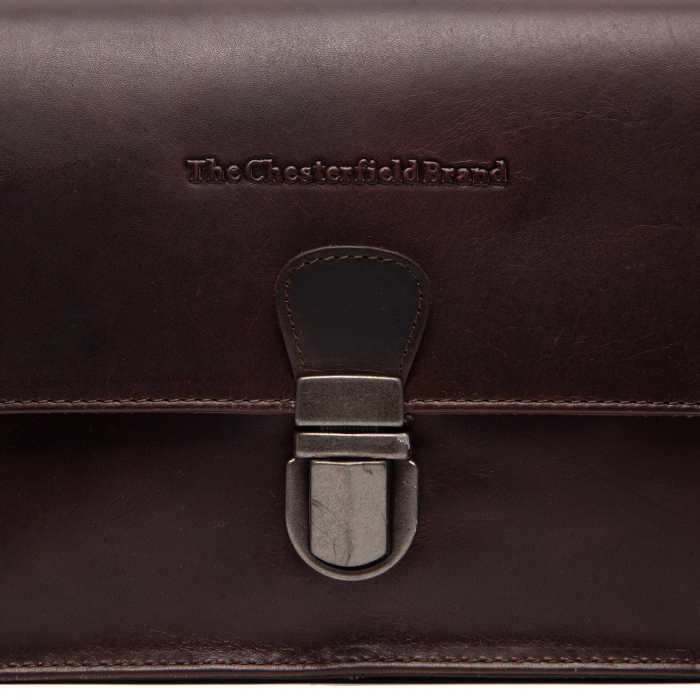 Borseta de mana si umar, barbati, The Chesterfield Brand, piele naturala, Lucca, Maro inchis [4]