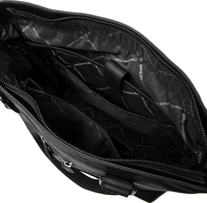 Geanta dama din piele naturala, The Chesterfield Brand, Rome, Negru [3]