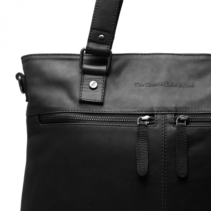 Geanta dama din piele naturala, The Chesterfield Brand, Rome, Negru [4]