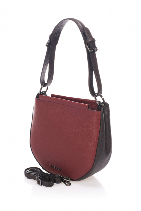 Geanta dama Massimo Castelli, din piele naturala, model 17020, Bordo [2]