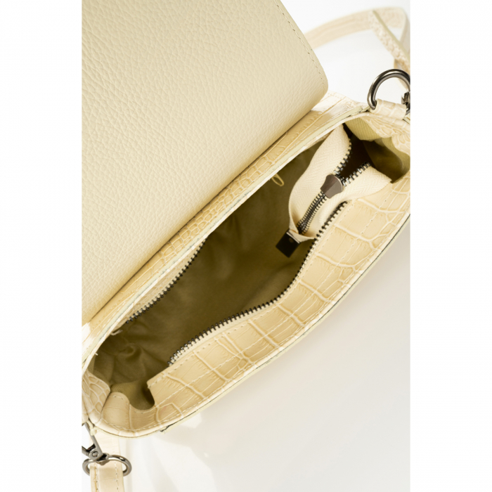 Geanta dama Massimo Castelli, din piele naturala, Krole 1387T, Taupe [7]