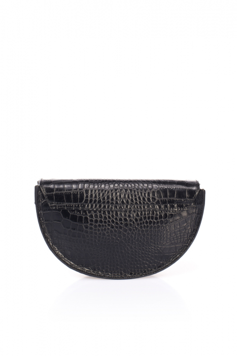 Poseta mica tip plic Massimo Castelli, din piele naturala, model 2262, Negru [3]