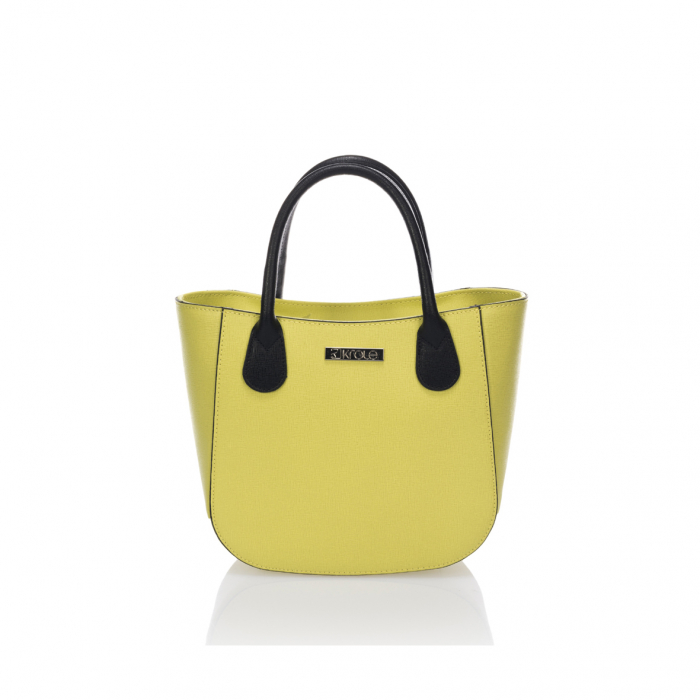 Geanta dama Massimo Castelli, din piele naturala, model 16020, Galben Lime [2]