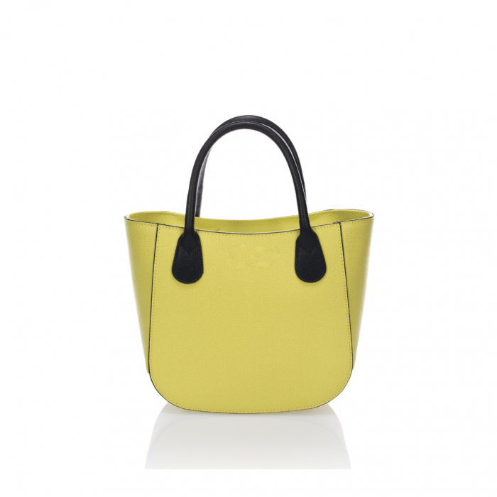 Geanta dama Massimo Castelli, din piele naturala, model 16020, Galben Lime [3]