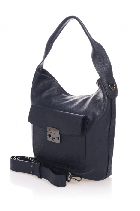 Geanta dama Massimo Castelli, din piele naturala, model 17001, Bleumarin [2]