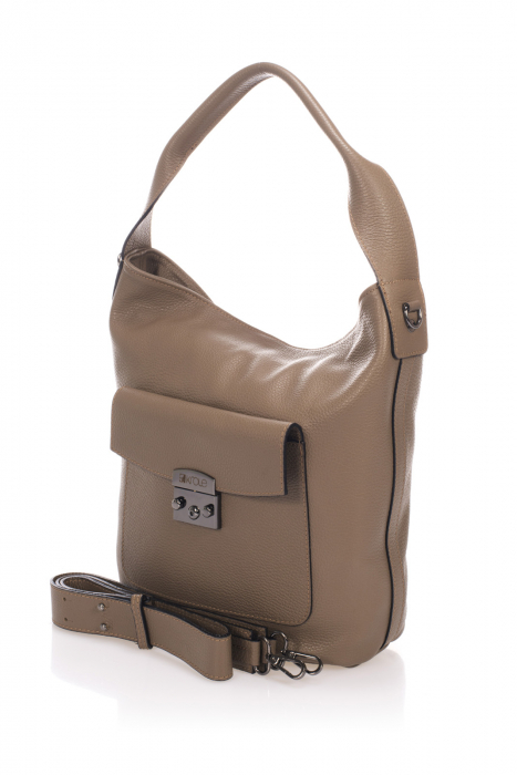 Geanta dama Massimo Castelli, din piele naturala, model 17001, Cappucino [2]