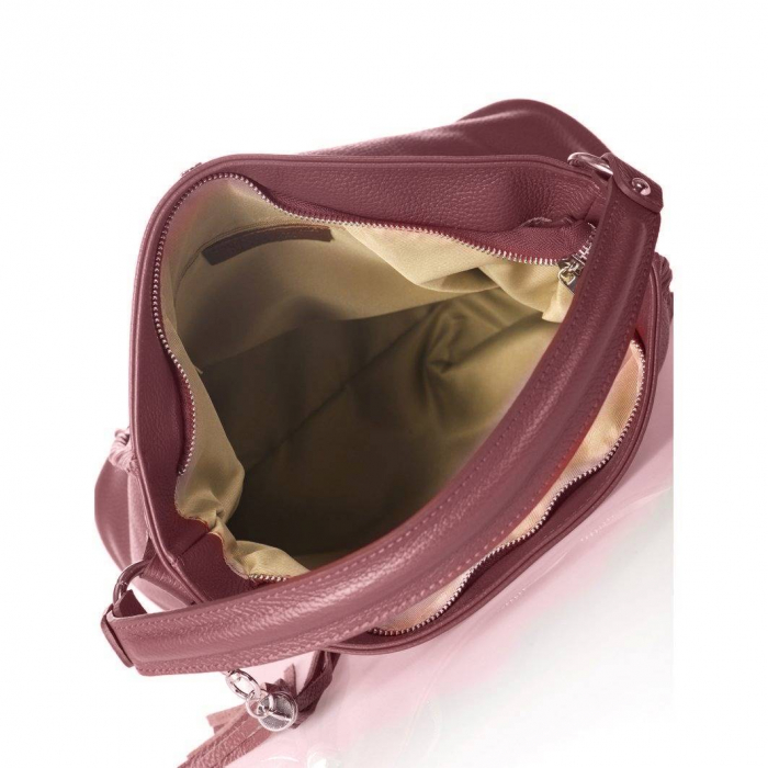 Geanta dama Massimo Castelli, din piele naturala, model 1975, Bordo [2]