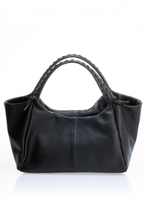 Geanta dama Massimo Castelli, din piele naturala, model 2640, Negru [3]