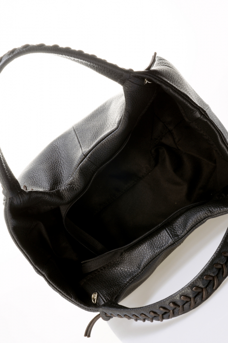 Geanta dama Massimo Castelli, din piele naturala, model 2640, Negru [4]