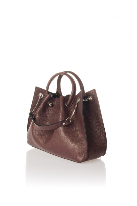 Geanta dama Massimo Castelli, din piele naturala, model 3426, Bordo [3]