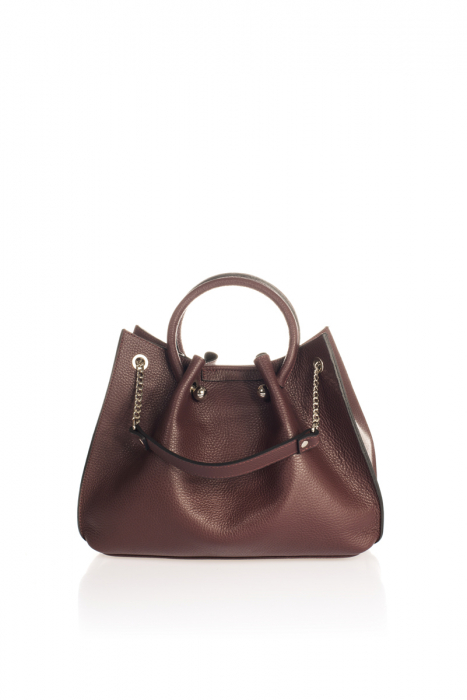 Geanta dama Massimo Castelli, din piele naturala, model 3426, Bordo [4]