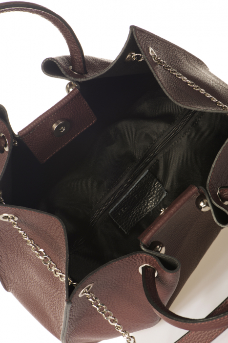 Geanta dama Massimo Castelli, din piele naturala, model 3426, Bordo [5]
