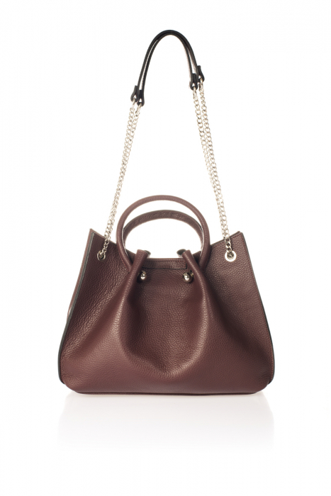 Geanta dama Massimo Castelli, din piele naturala, model 3426, Bordo [2]